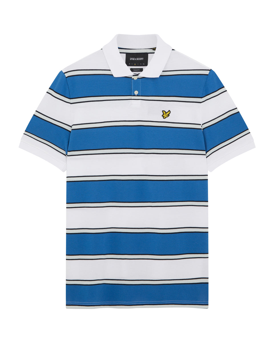 lyle and scott striped polo