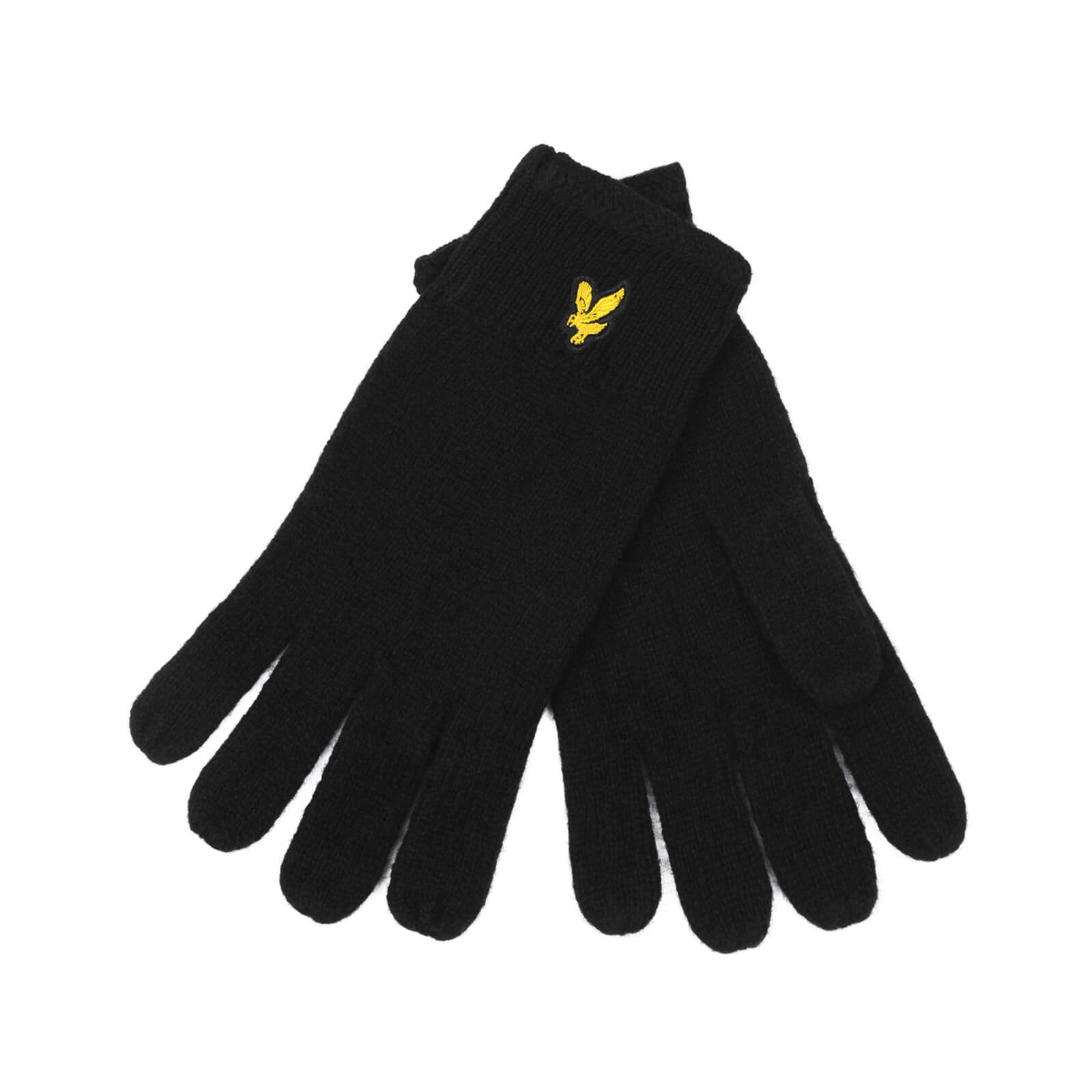 Lyle & Scott Racked Rib Gloves in True Black