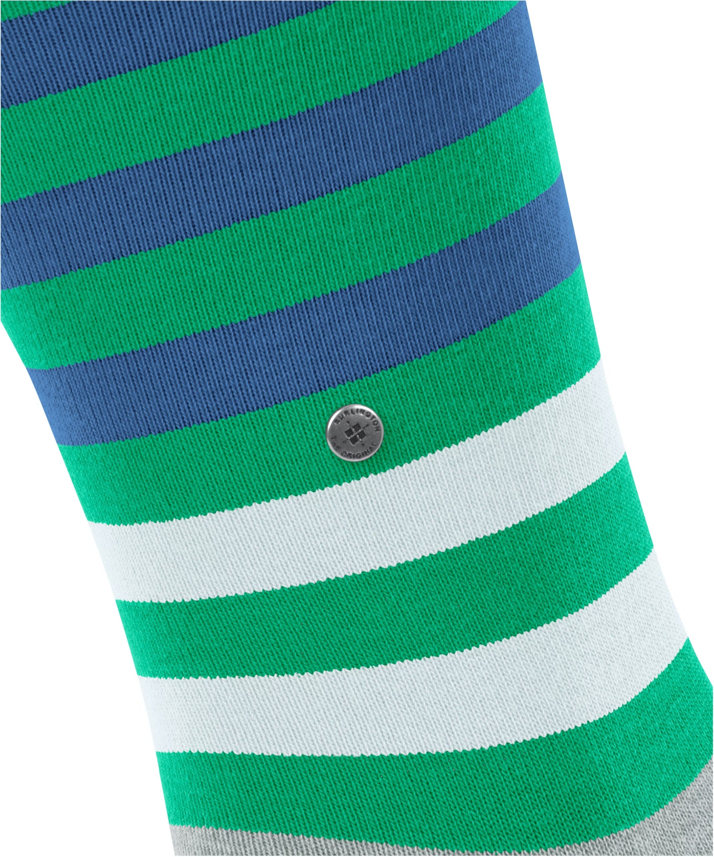 Burlington Blackpool Stripe Socks in Green