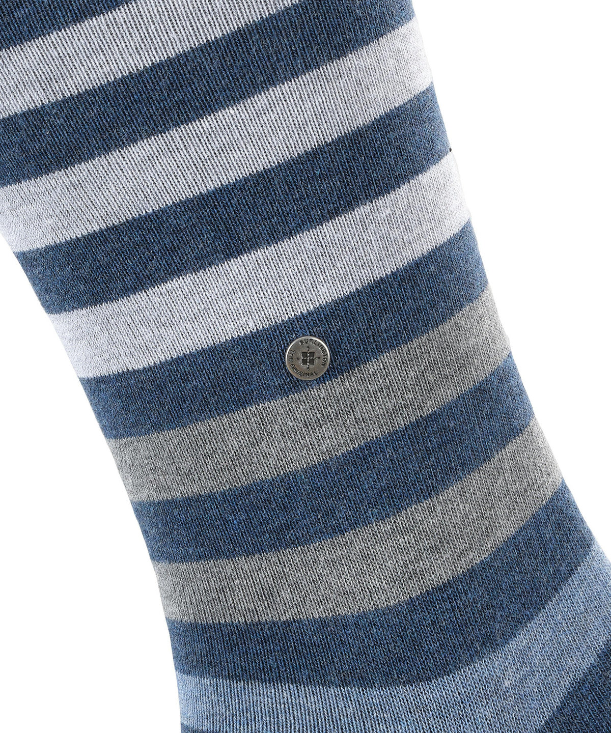 Burlington Blackpool Stripe Organic Cotton Socks Blue Melange