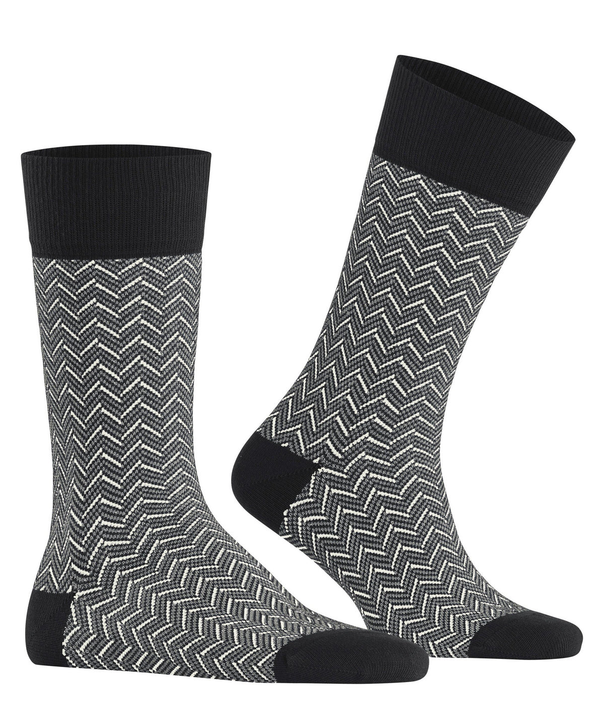 Burlington Herringbone Socks Black