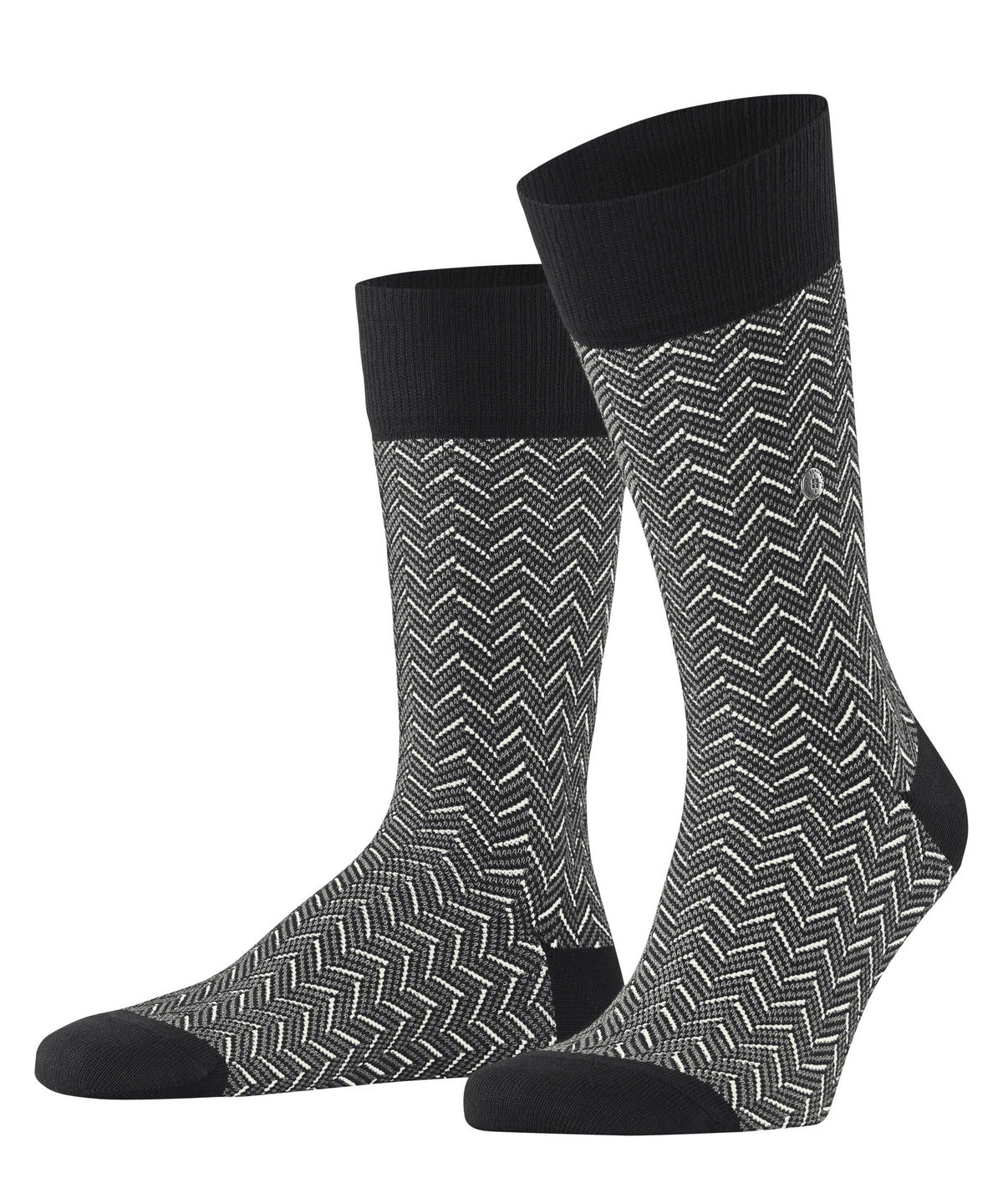 Burlington Herringbone Socks Black