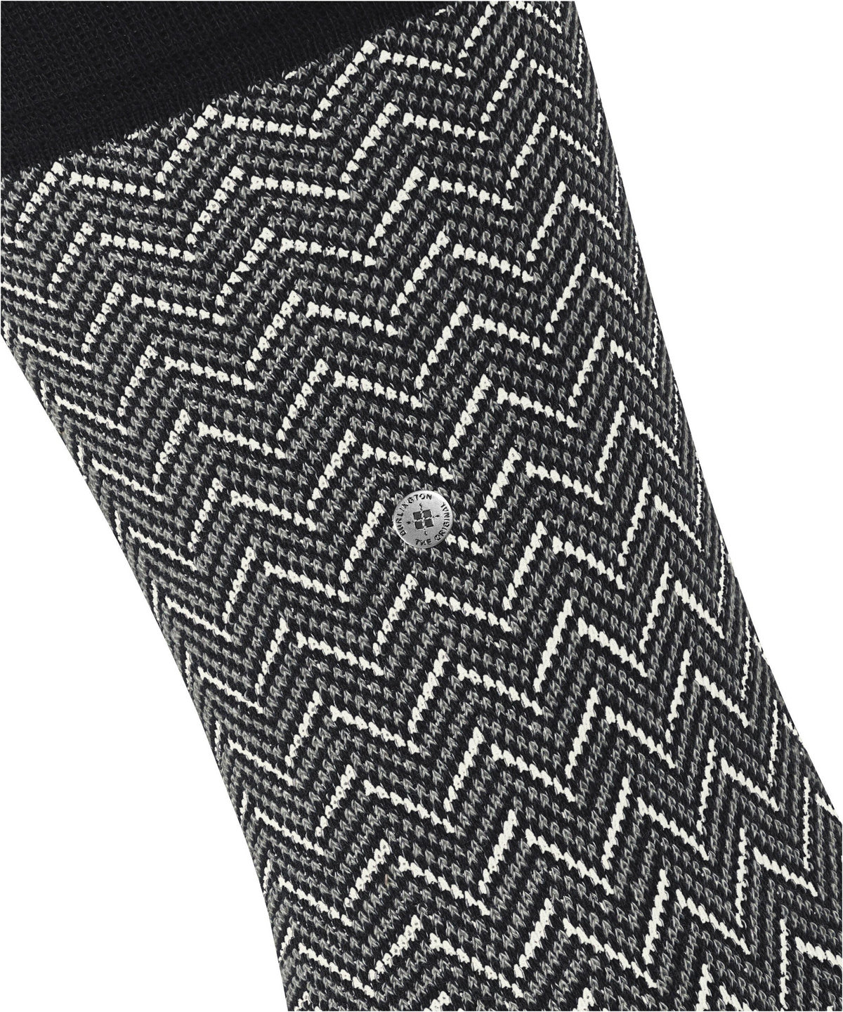 Burlington Herringbone Socks Black