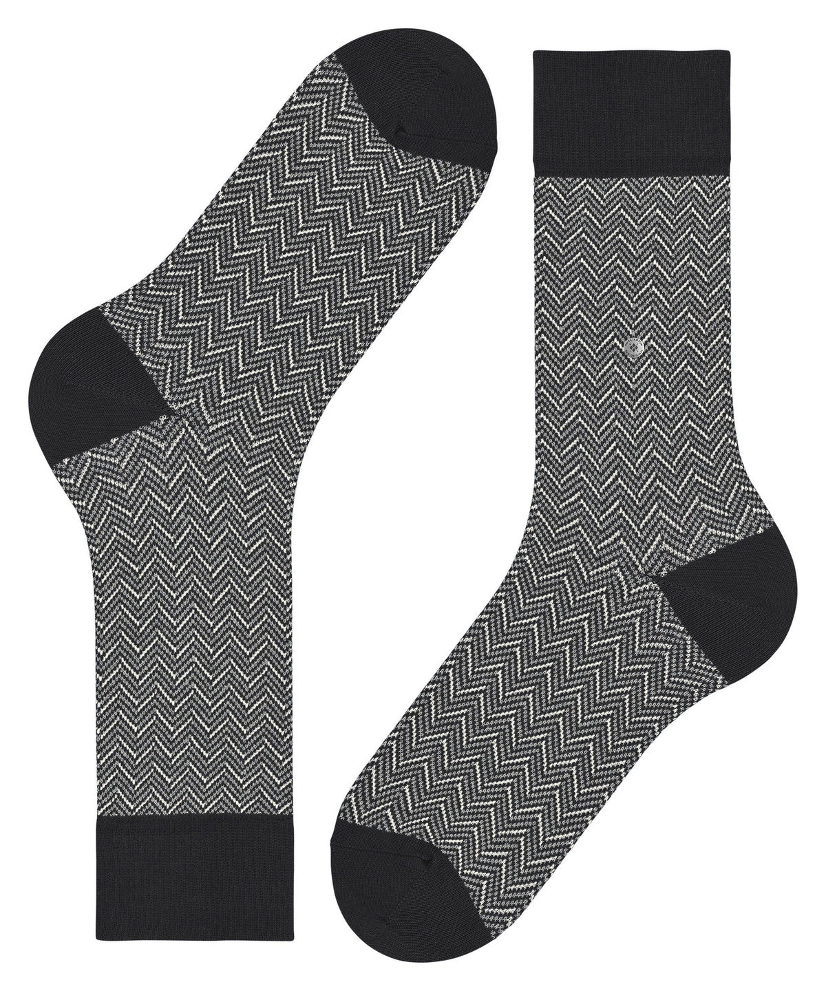 Burlington Herringbone Socks Black