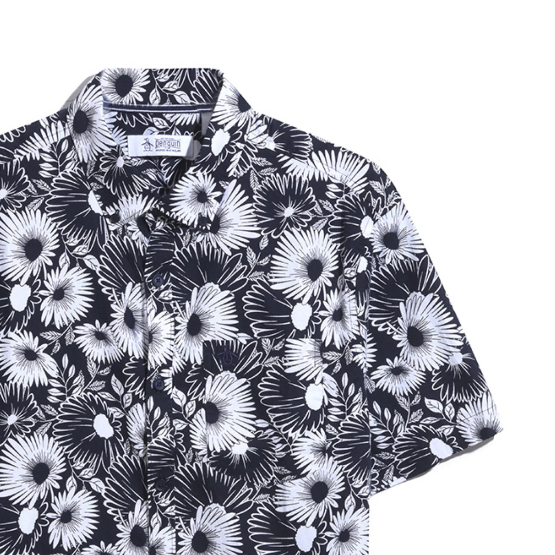 Original Penguin SS EcoVero Floral Print Shirt Dark Sapphire