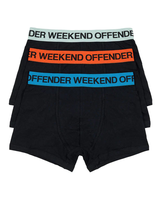 Weekend Offender 3 Pack Boxers Shorts Orange/Azure Blue/Mint