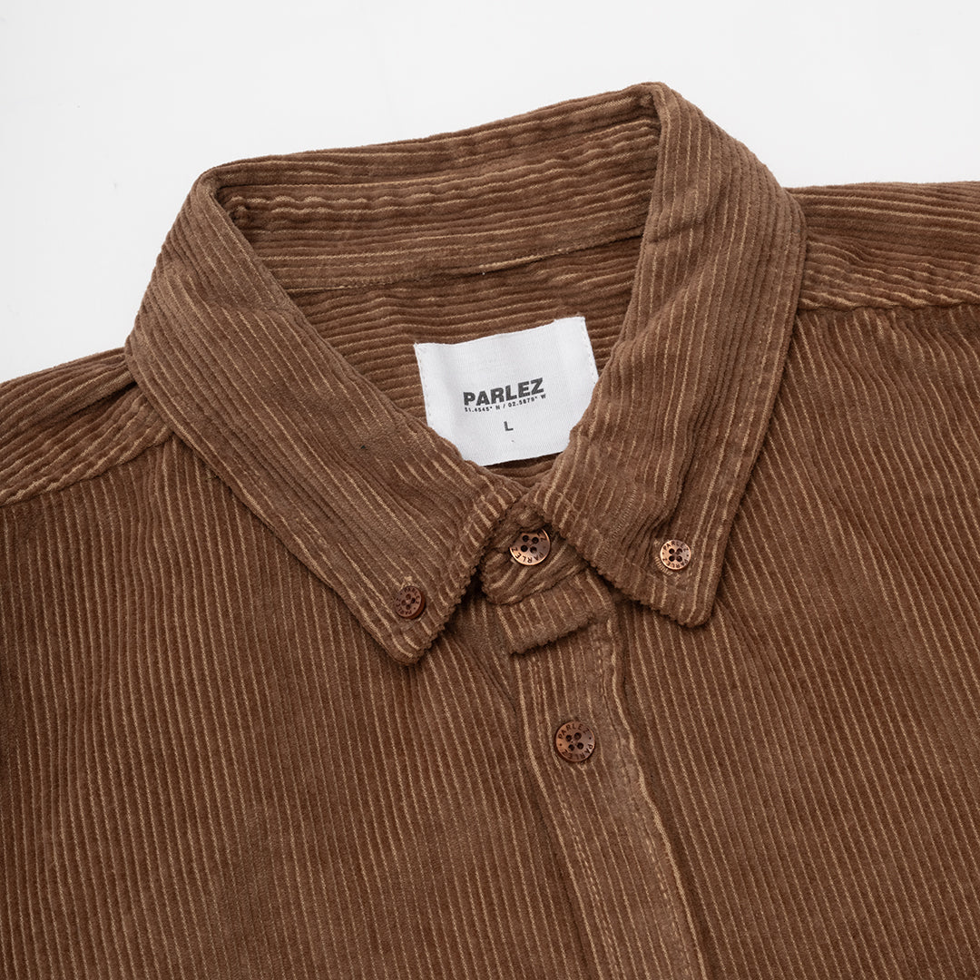 Parlez Cornell Cord Shirt Shitake Brown