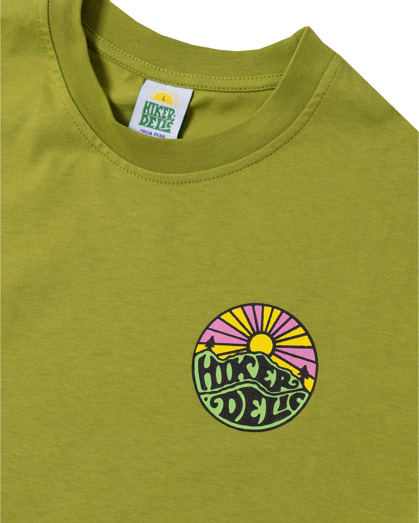 Hikerdelic Backprint Original Logo T-Shirt in Lemon Haze