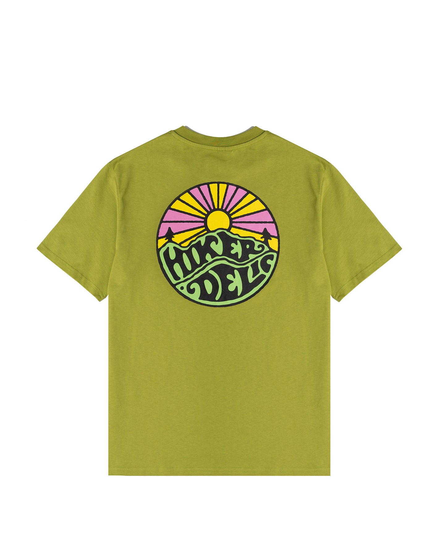 Hikerdelic Backprint Original Logo T-Shirt in Lemon Haze