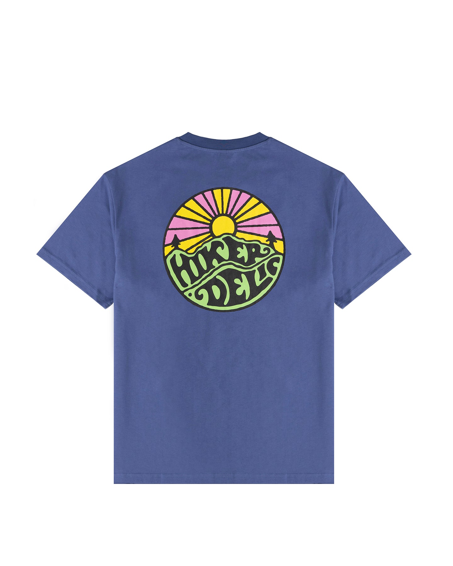 Hikerdelic Backprint Original Logo T-Shirt in Purple haze