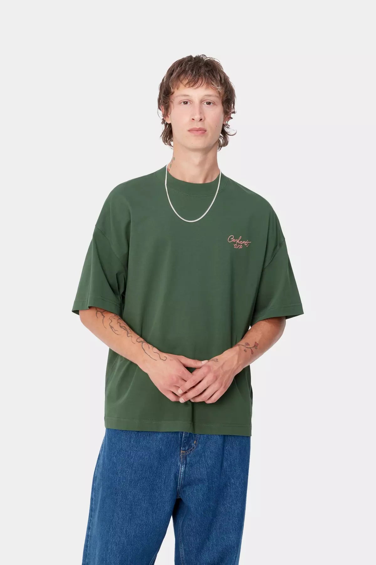 Carhartt WIP S/S Signature Script T-shirt Sycamore Green