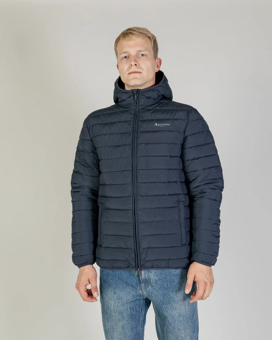 Aquascutum Active Quilted Puffer Hooded Jacket Navy