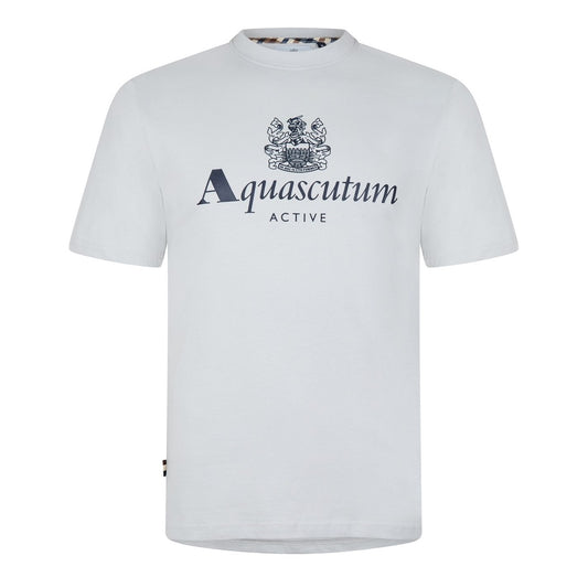 Aquascutum Active Big Logo T-Shirt Grey