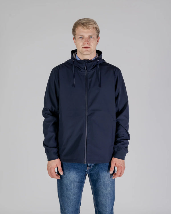 Aquascutum Active Shell Hybrid Hooded Jacket Navy