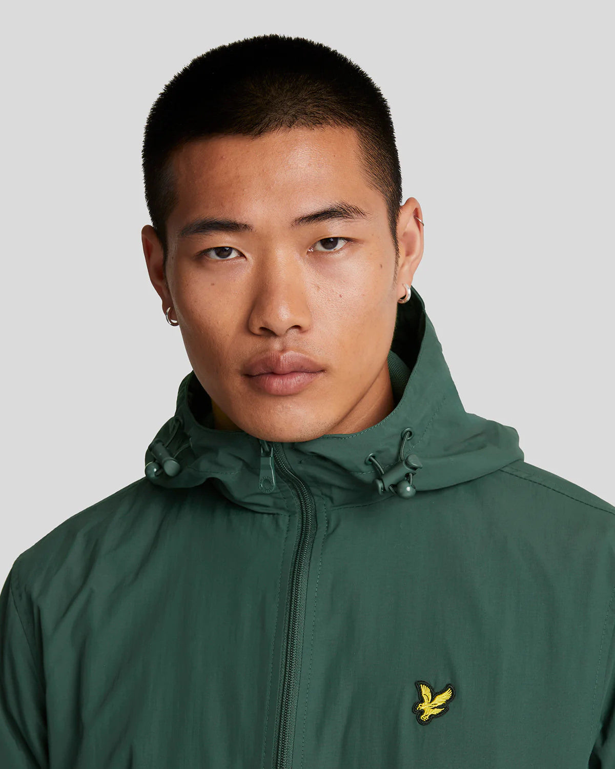 Lyle & Scott Zip Through Hooded Jacket in Teal