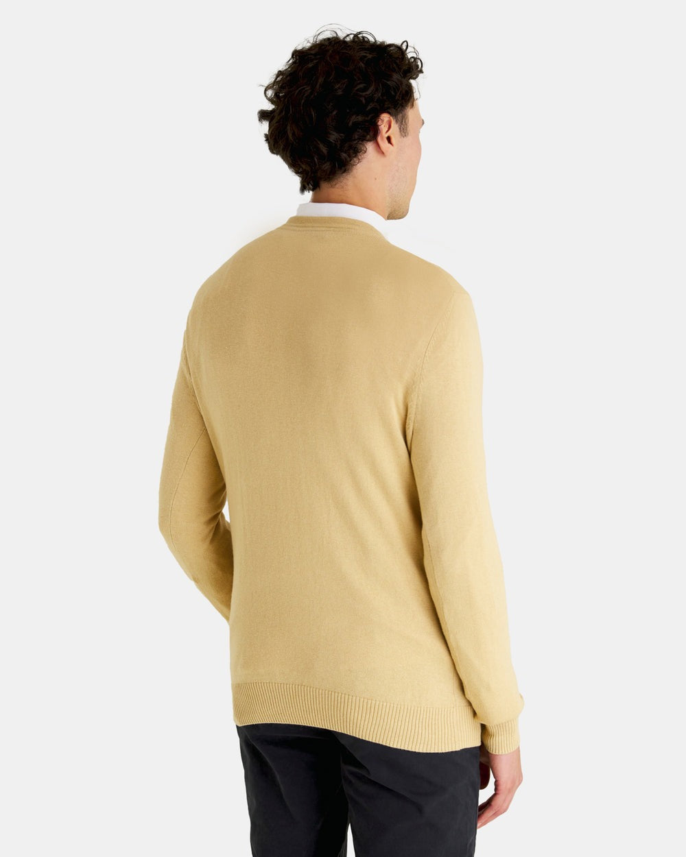 Lyle & Scott Cotton Merino Crew Jumper in Cairngorms Khaki