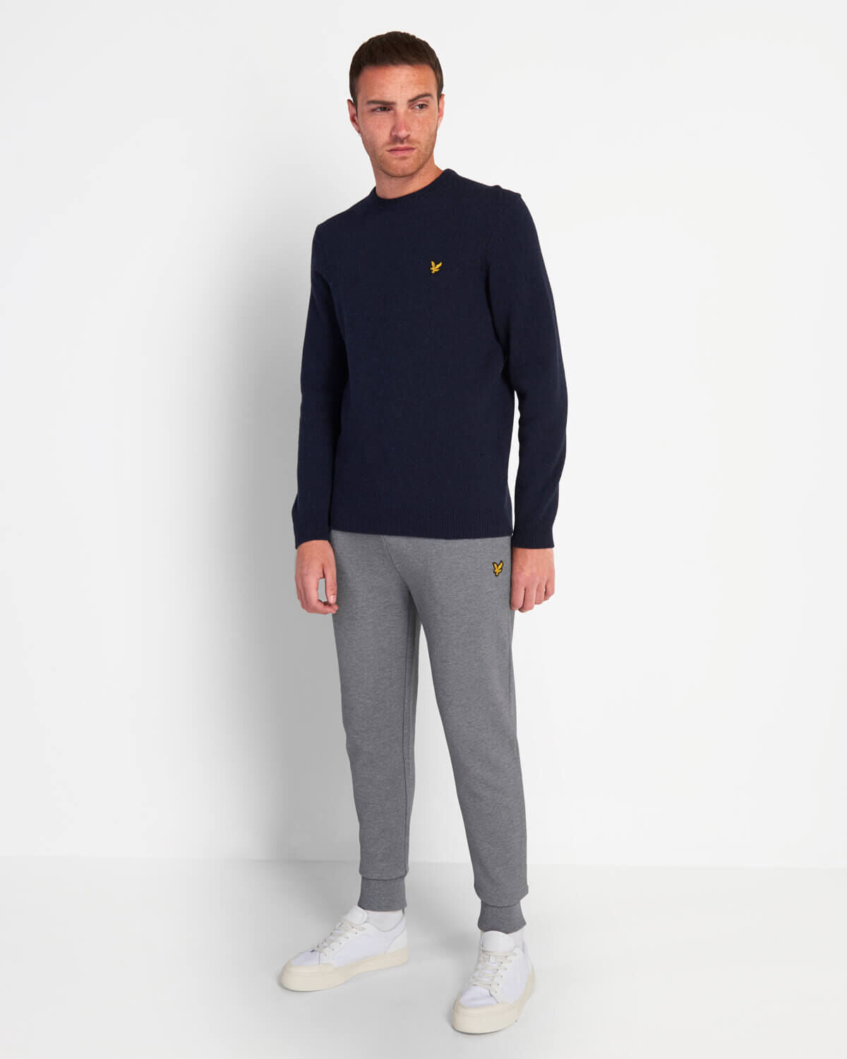 Lyle & Scott Crew Neck Lambswool Jumper Dark Navy