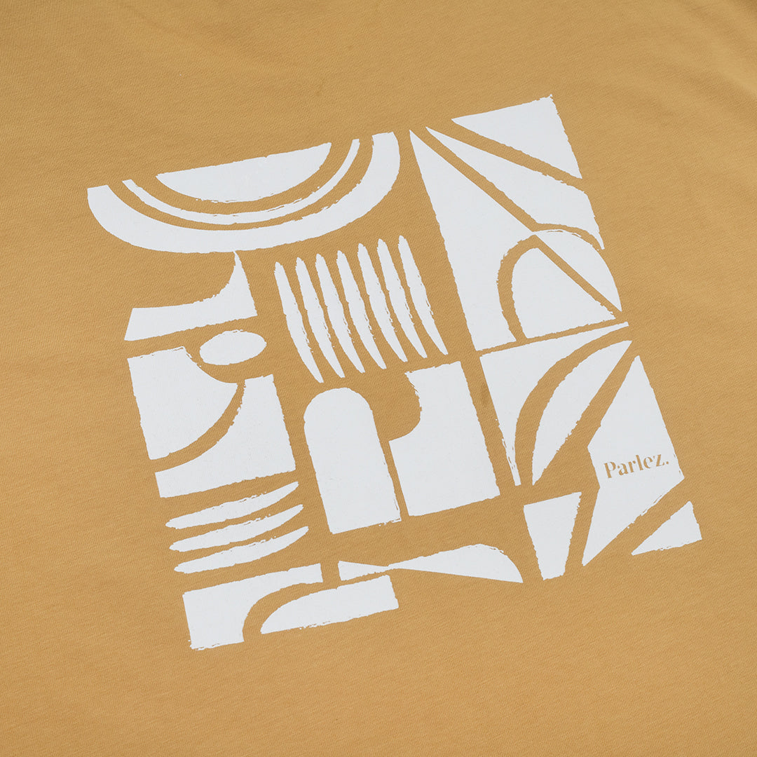 Parlez Link Backprint T-Shirt Tan Brown