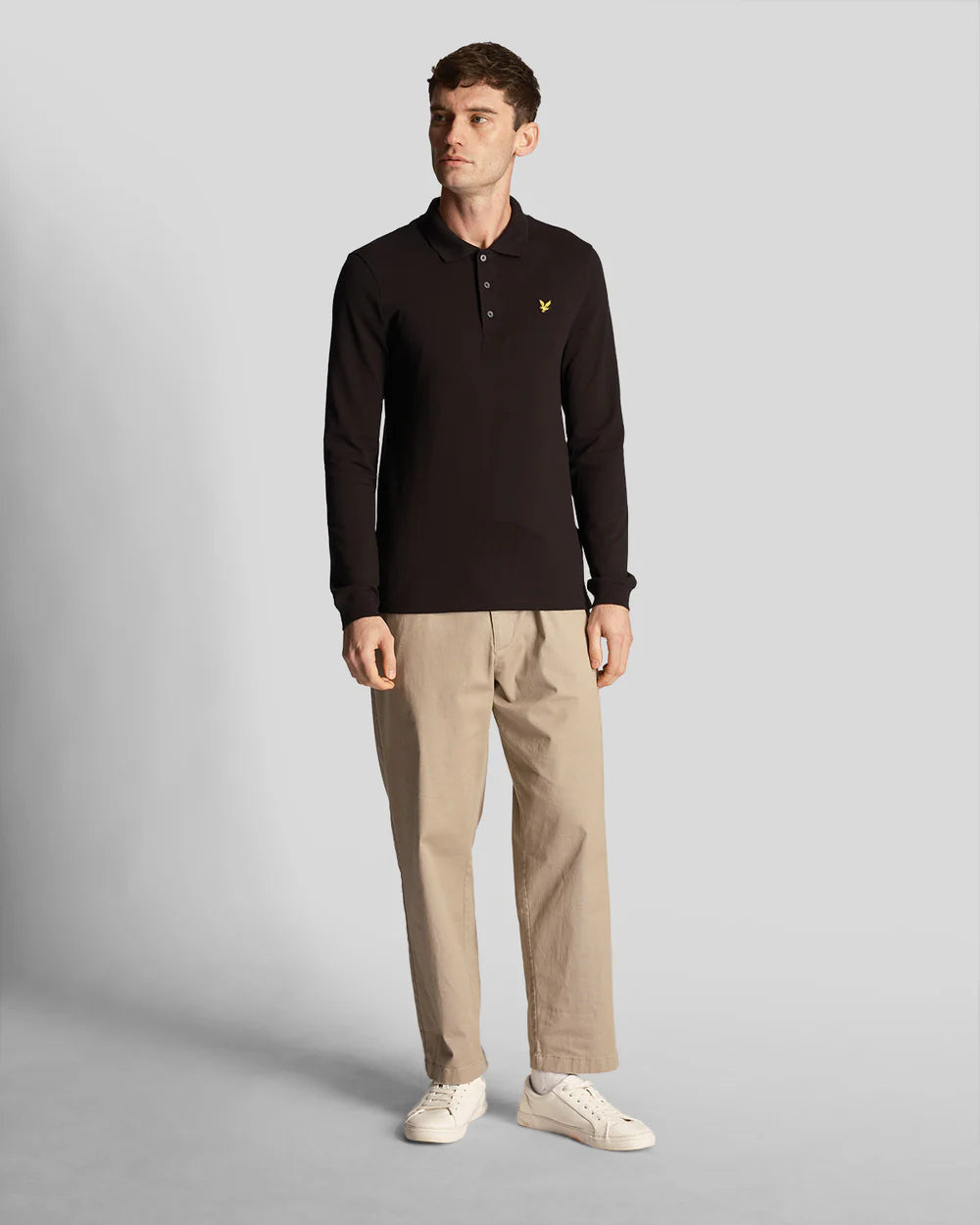 Lyle & Scott Long Sleeve Polo Jet Black