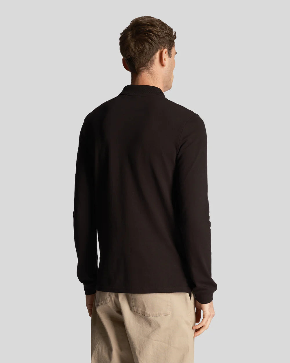 Lyle & Scott Long Sleeve Polo Jet Black