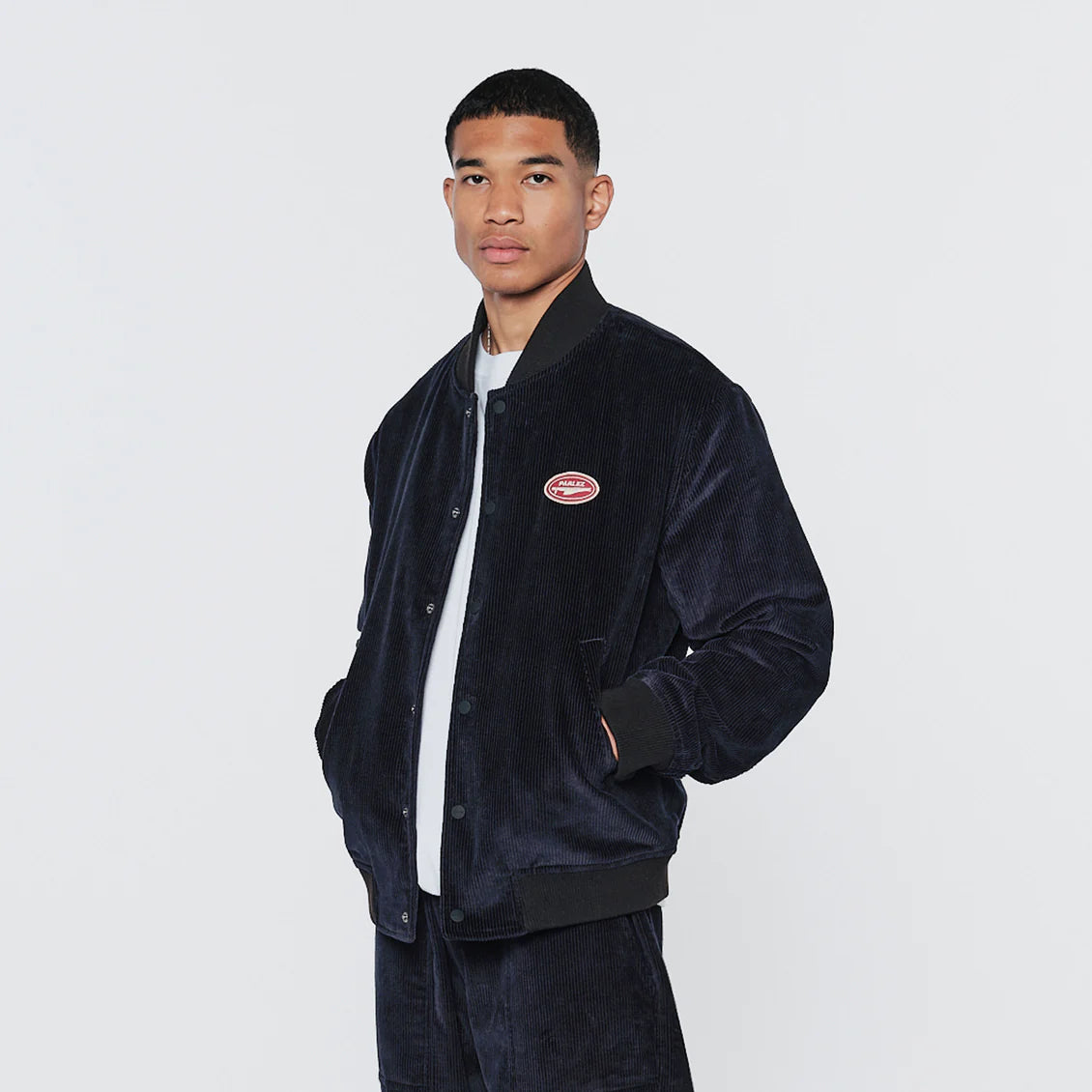 Parlez Jacobs Corduroy Bomber Jacket Navy