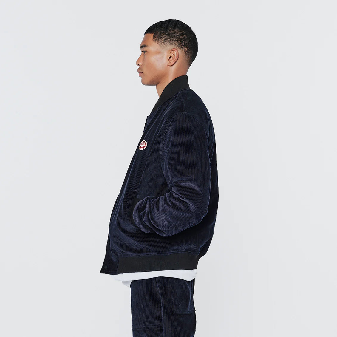 Parlez Jacobs Corduroy Bomber Jacket Navy