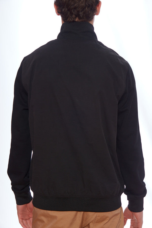 Ma.Strum Funnel Mixed Media Sweat Jet Black