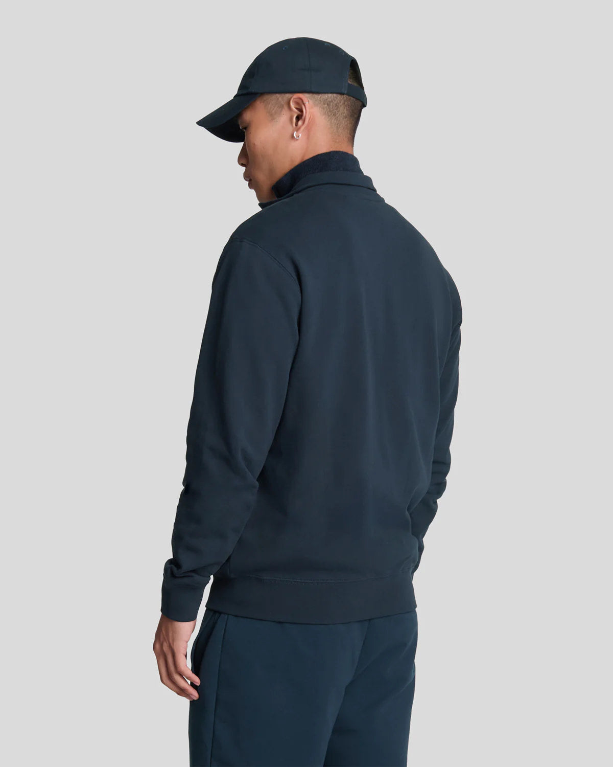 Lyle & Scott Hybrid Zip Track Jacket in Dark Navy