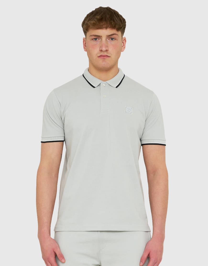 Marshall Artist Tipped Polo Dove Grey