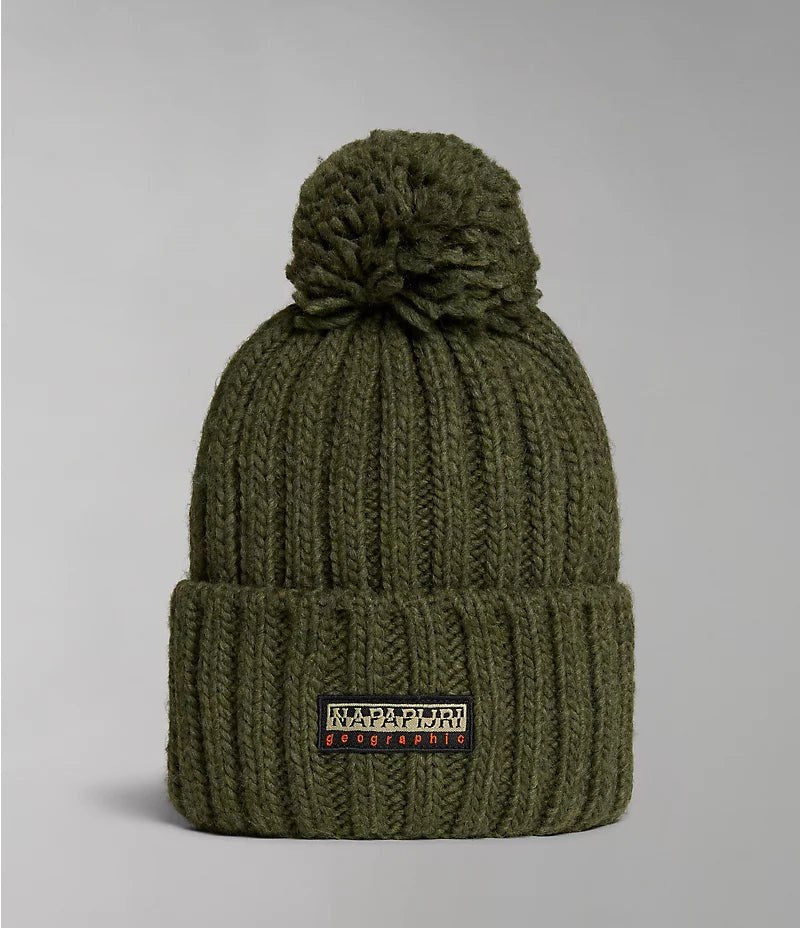 Napapijri Fea 2 Bobble Hat in Green Depths