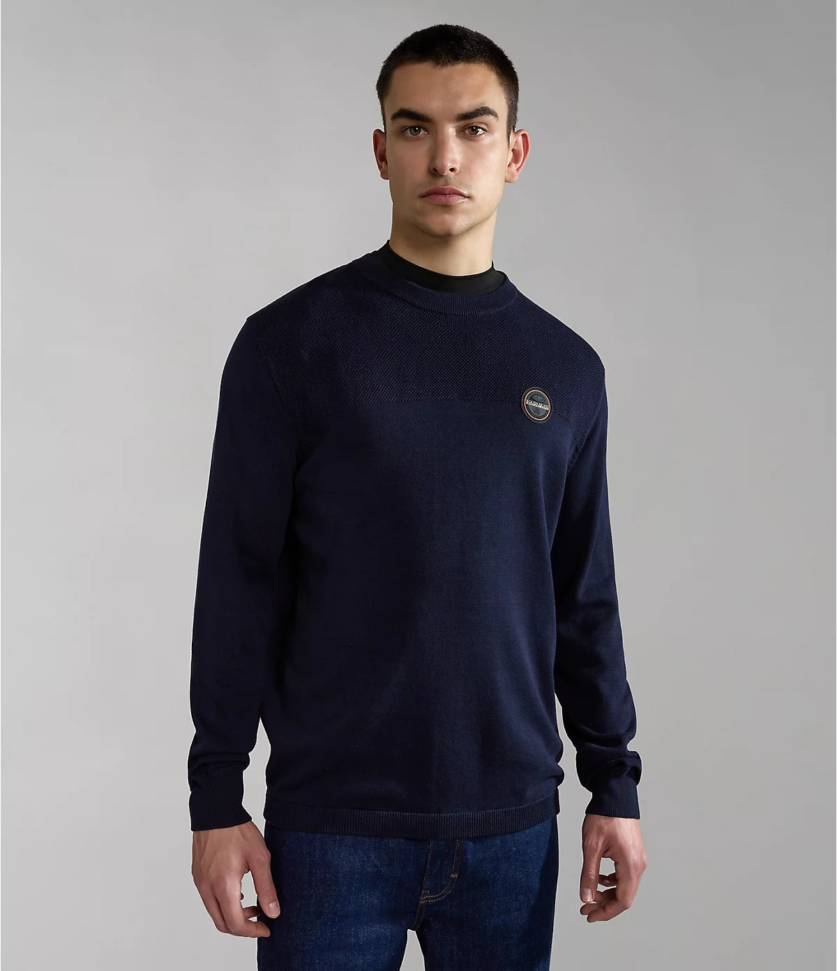 Napapijri Derri Crew Neck Sweatshirt in Dark Blue