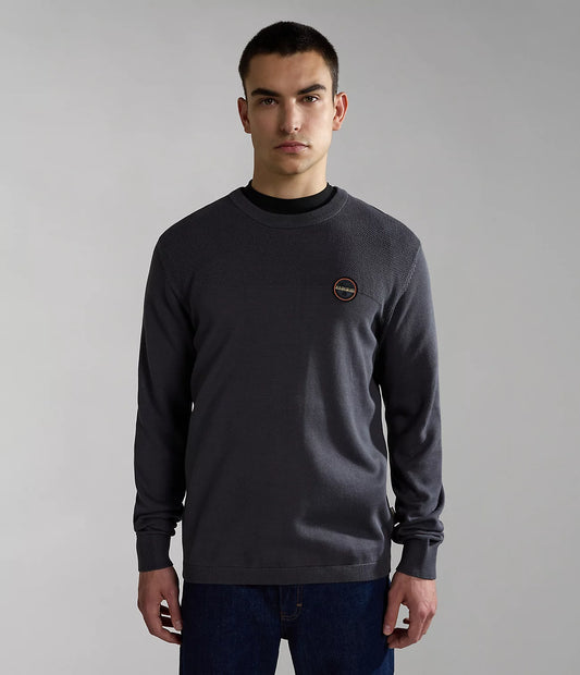 Napapijri Derri Crew Neck Sweatshirt in Solid Grey