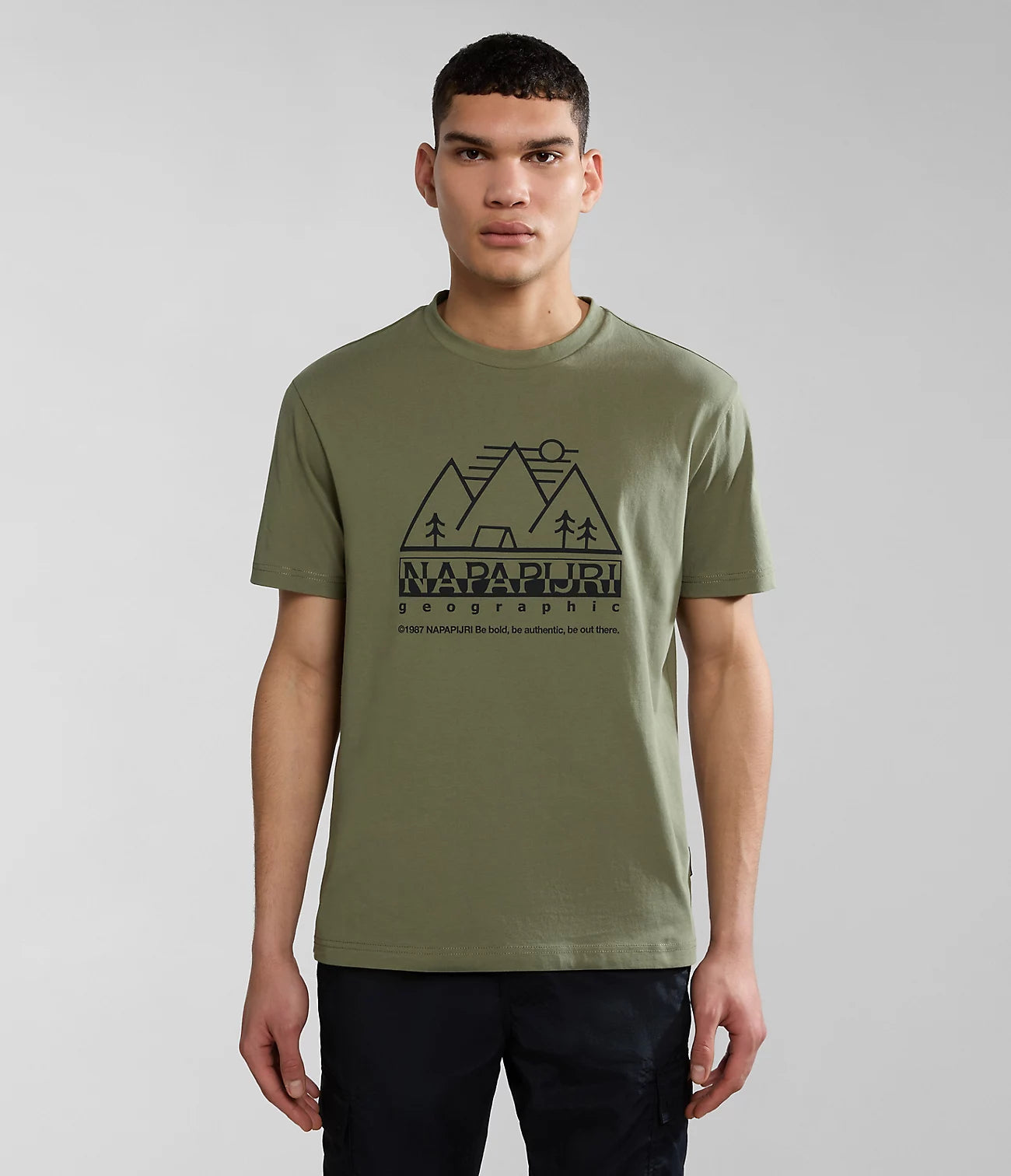 Napapijri Faber Short Sleeve T-Shirt Green Lichen