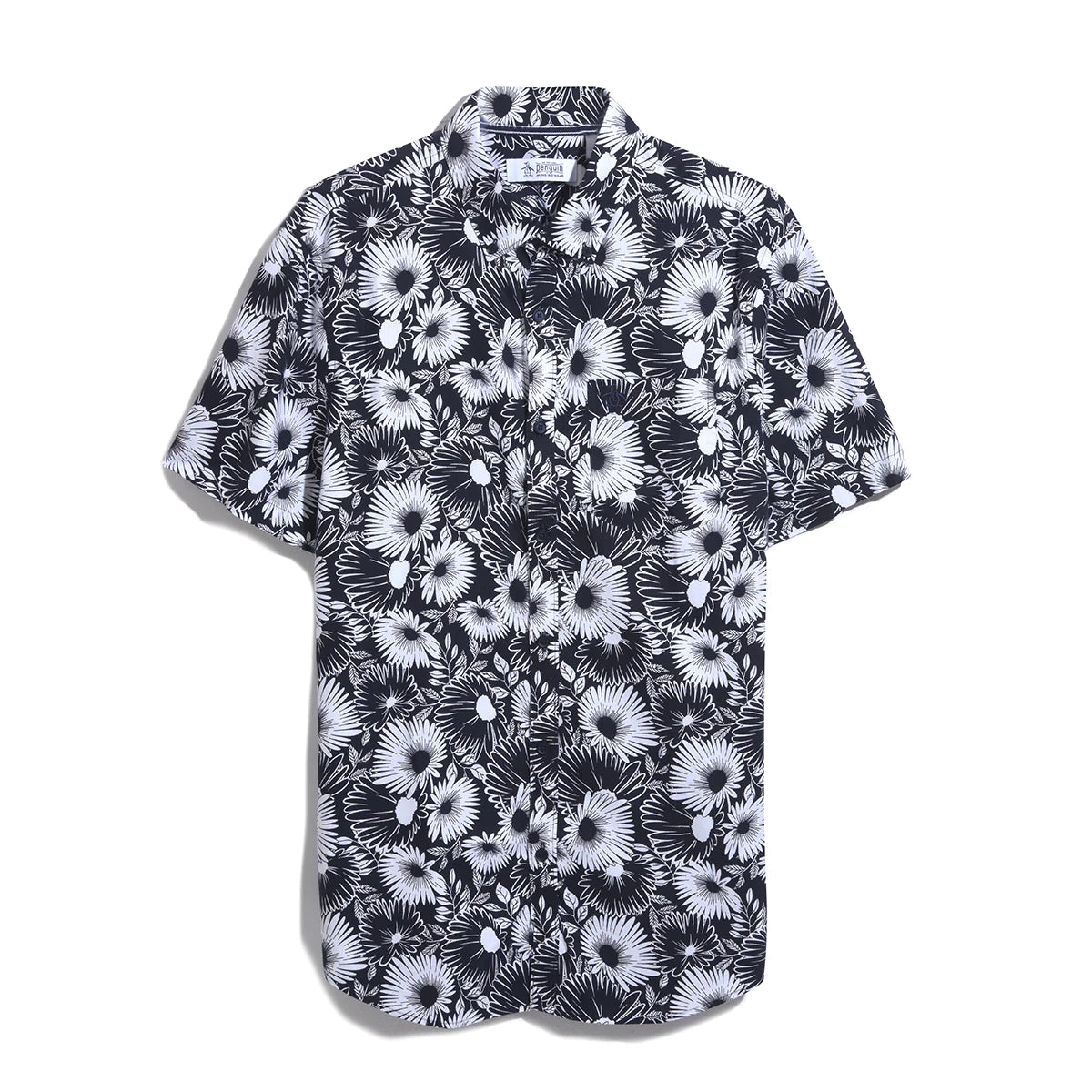 Original Penguin SS EcoVero Floral Print Shirt Dark Sapphire