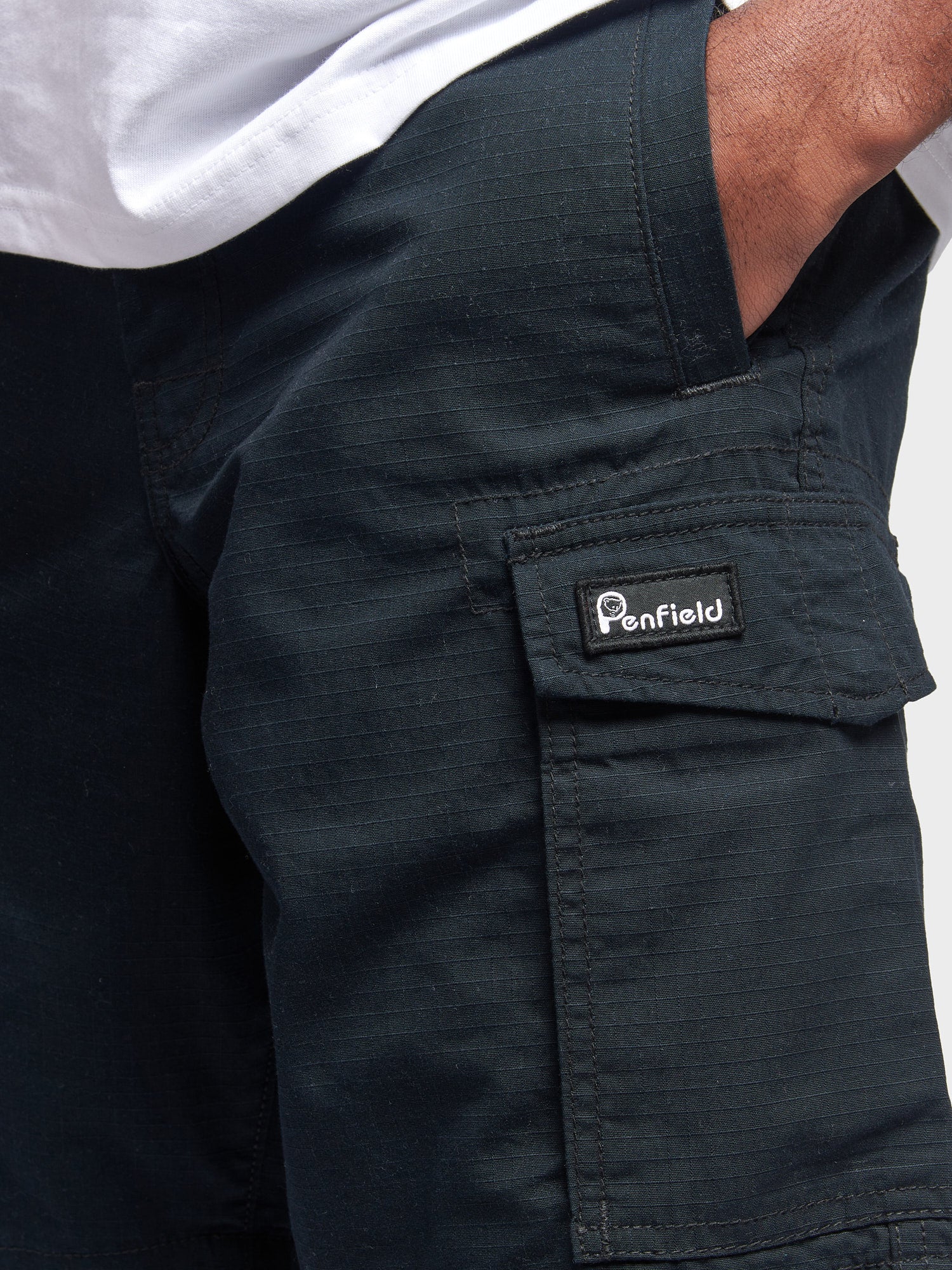 Penfield P Bear Cargo Shorts Black