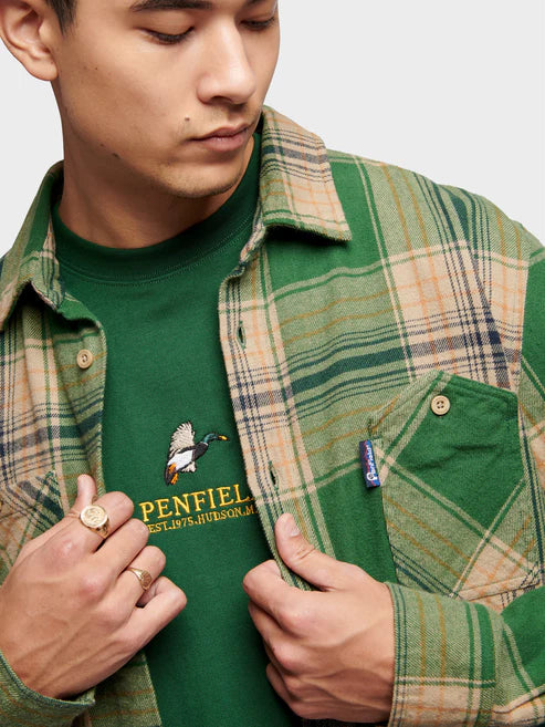 Penfield Brushed Checked Overshirt Eden