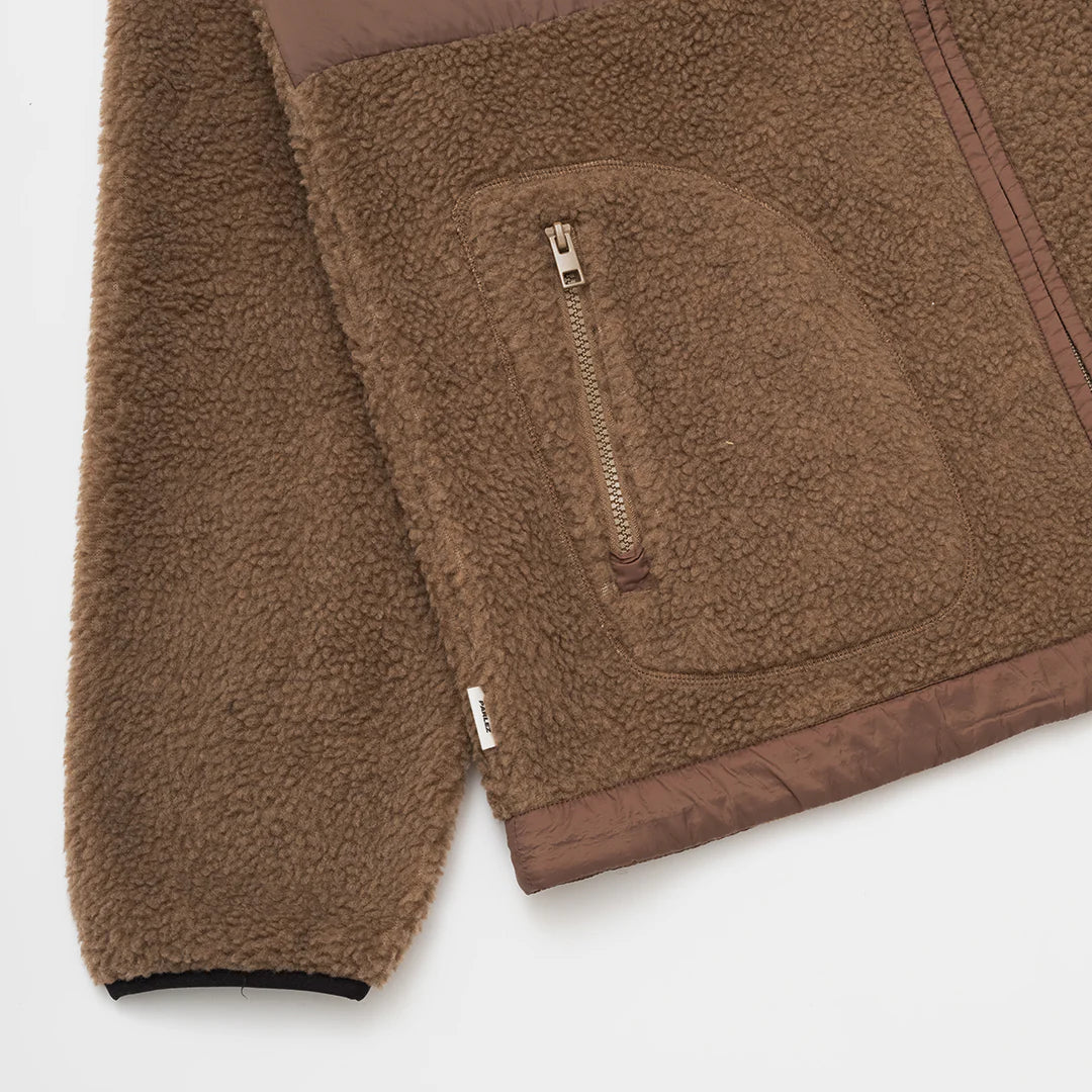 Parlez Piru Zip Fleece Shitake Brown