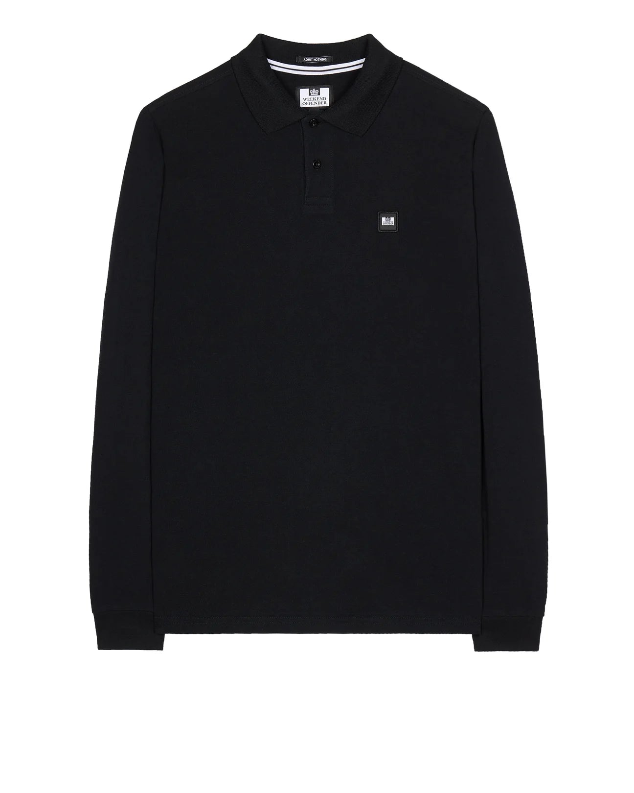 Weekend Offender Dice Long Sleeve Polo Shirt Black