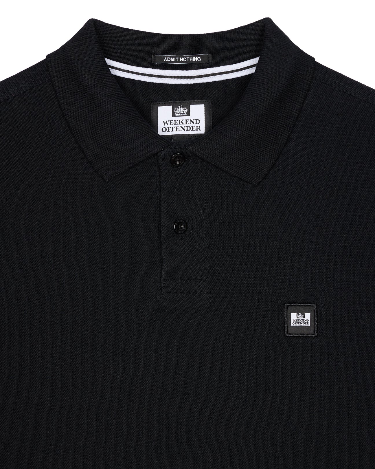 Weekend Offender Dice Long Sleeve Polo Shirt Black