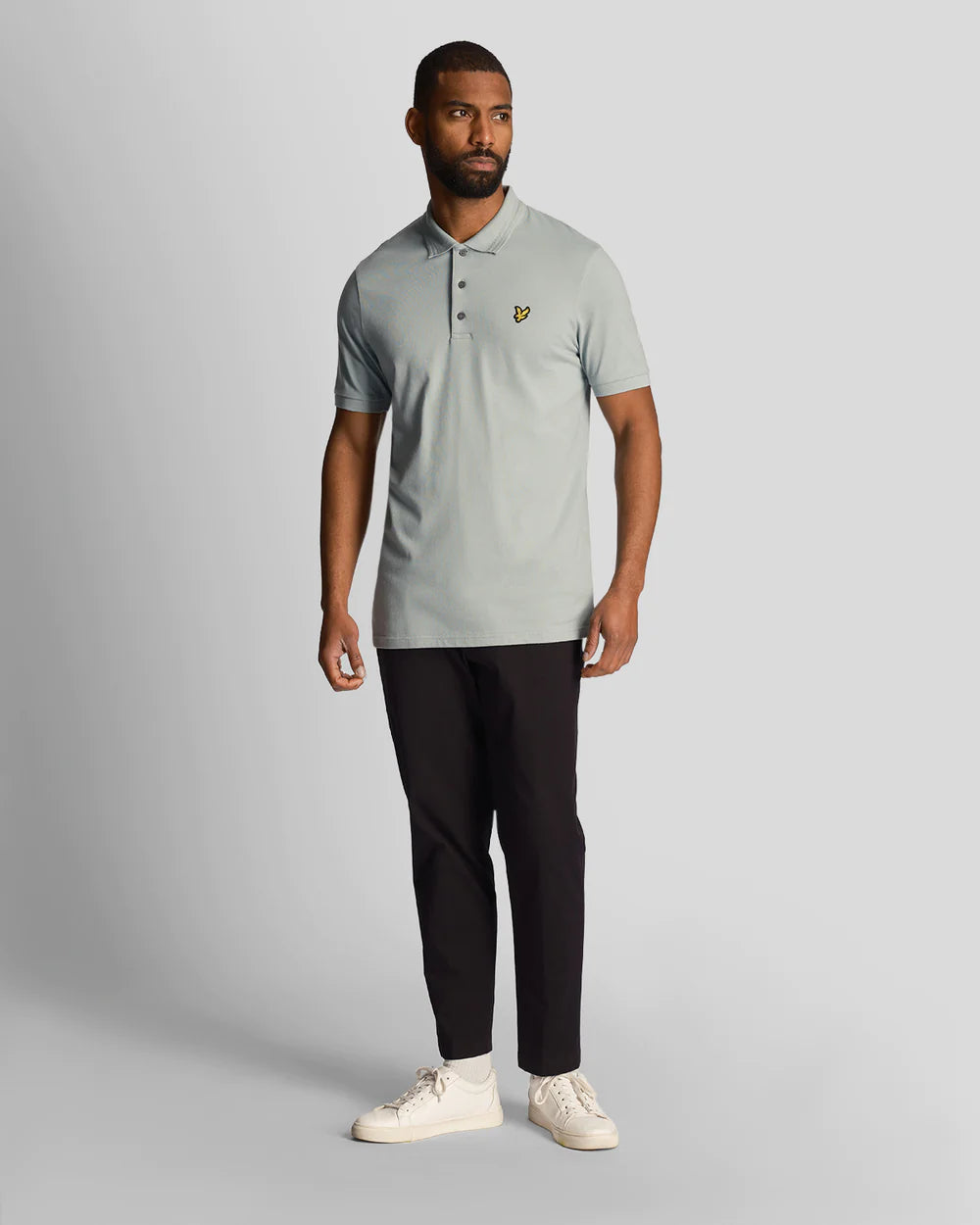 Lyle & Scott Rally Tipped Polo Shirt Slate Blue