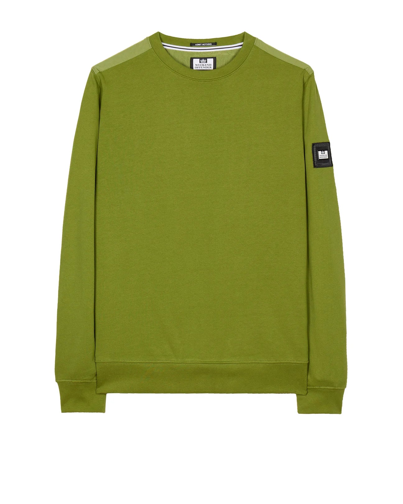 Weekend Offender F Bomb Overlay Crew Sweat Kiwi Green