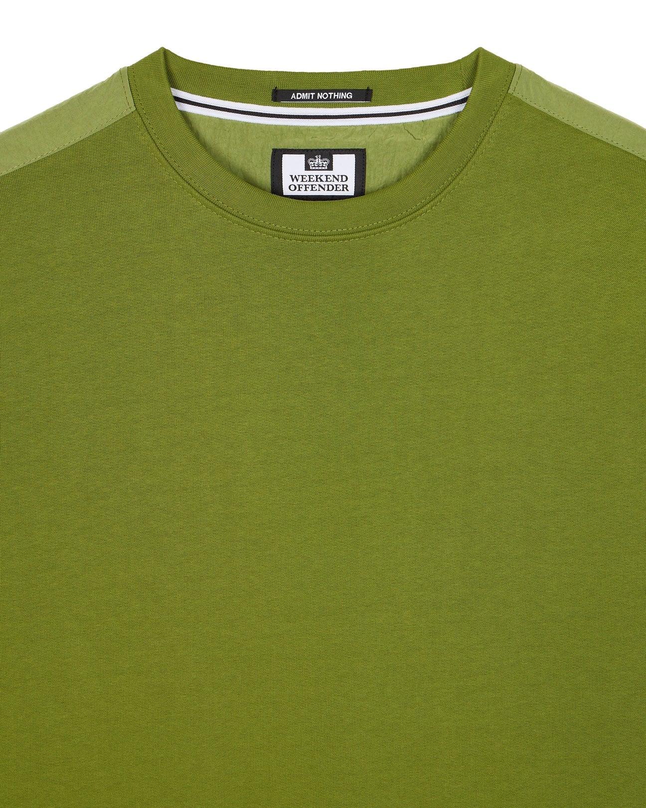 Weekend Offender F Bomb Overlay Crew Sweat Kiwi Green