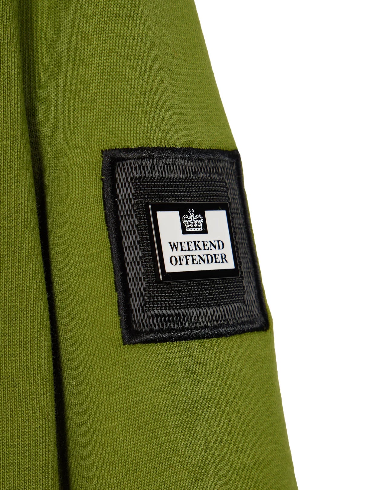 Weekend Offender F Bomb Overlay Crew Sweat Kiwi Green