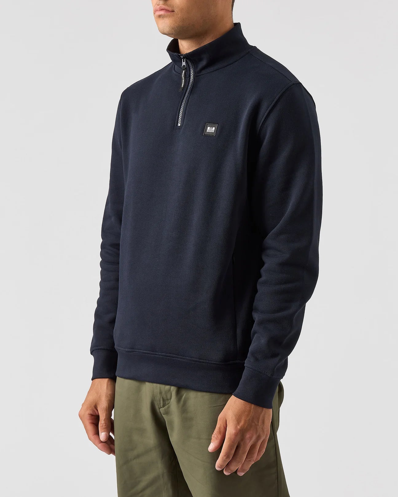 Weekend Offender Faraone Quarter Zip Sweatshirt Navy