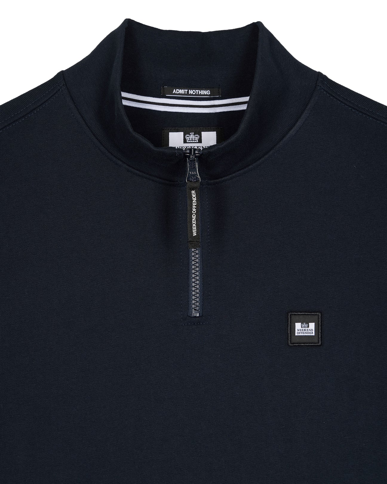 Weekend Offender Faraone Quarter Zip Sweatshirt Navy