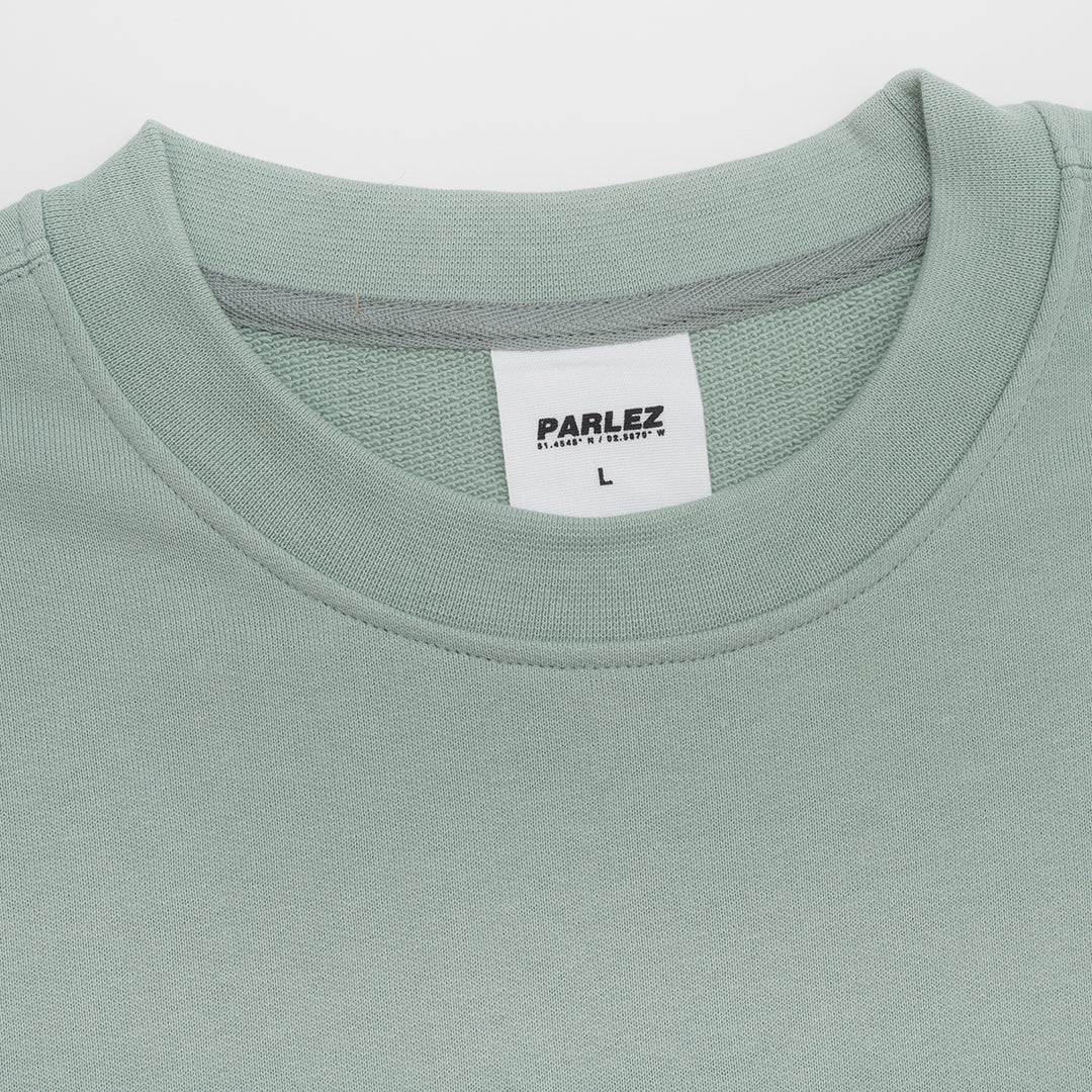 Parlez Wash Backprint Sweat Sea Mist