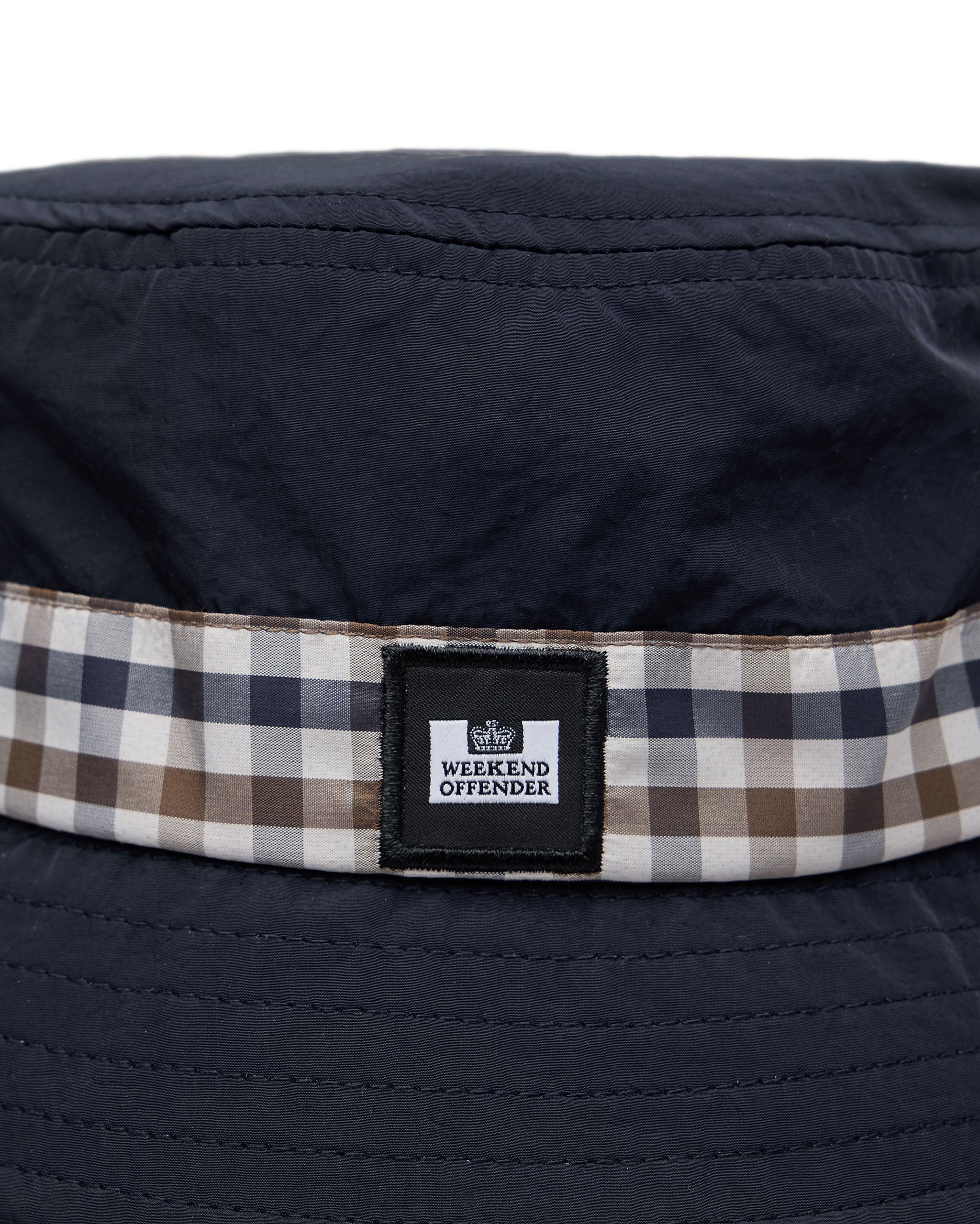 Weekend Offender Queensland Bucket Hat Navy/Mid House Check