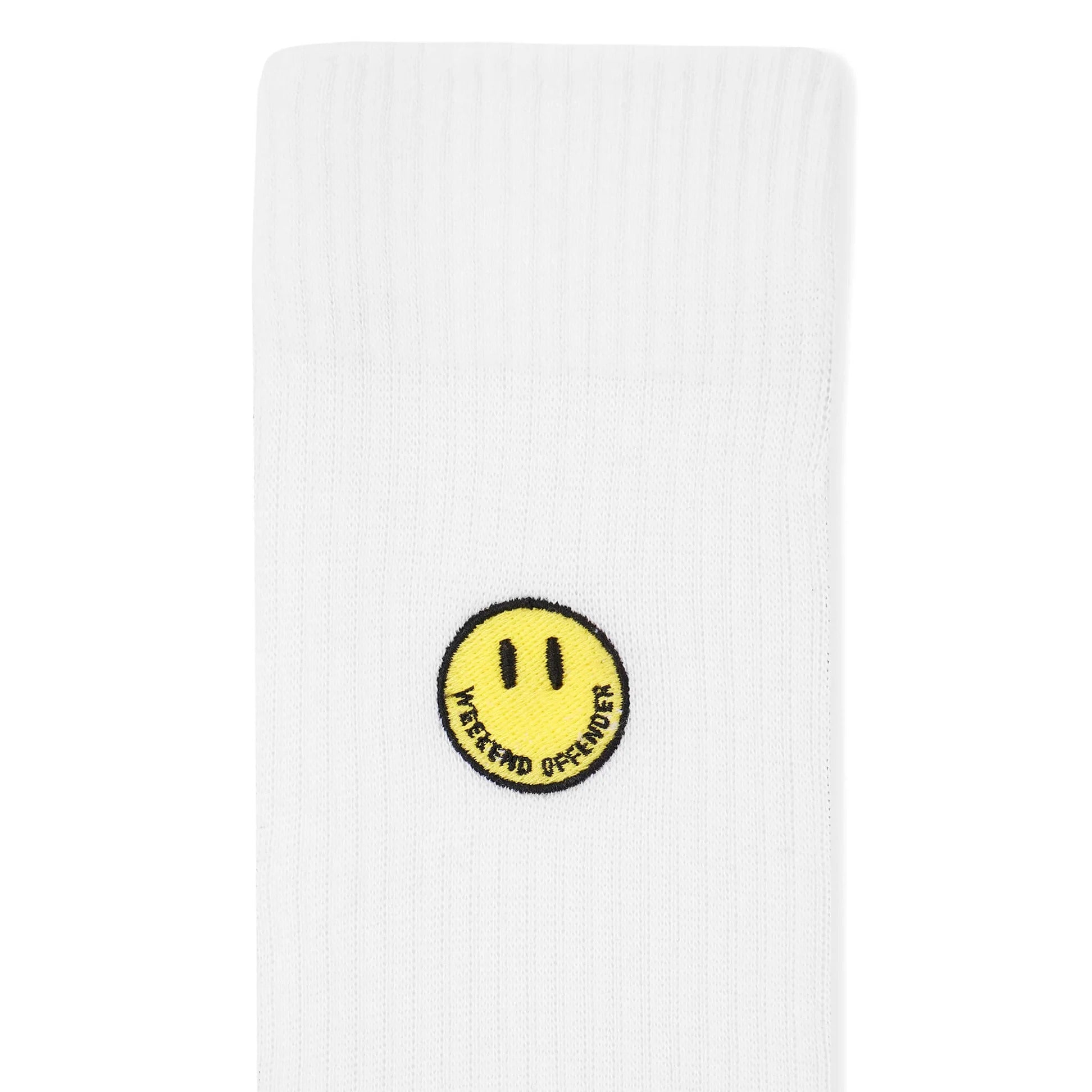 Weekend Offender 3 Pack Smiley White Socks