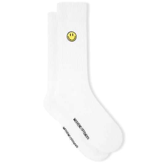 Weekend Offender 3 Pack Smiley White Socks