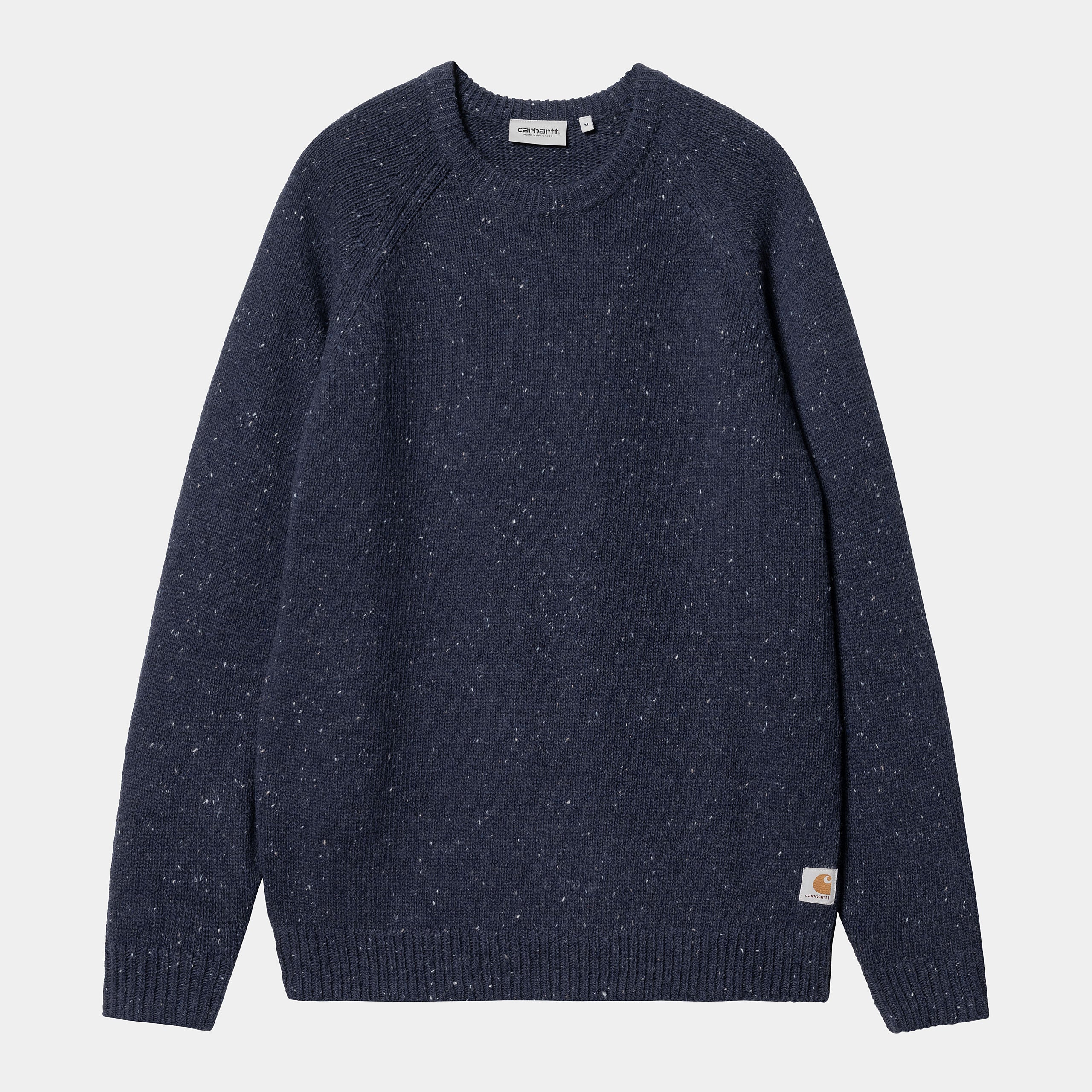 Carhartt WIP Anglistic Knitted Speckled Sweater Airforce Blue